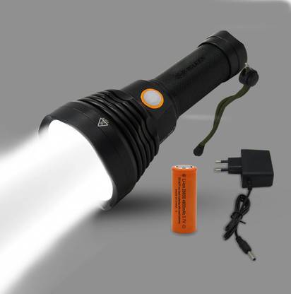 Waken LED Torch Light Rechargeable 2Km Beam Range Metal Waterproof 3-Modes 4800mAh Torch