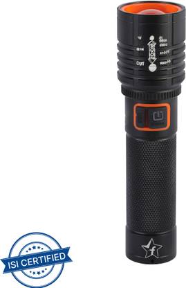 Flipkart SmartBuy 035 (ZOOMABLE LED METAL TORCH)5 Modes Flashlight, Super Bright Cree T6 LED Light Torch
