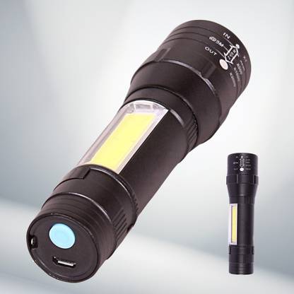 SMALL-SUN Rechargeable LED Torch Light – 4 Lighting Modes, Bright, Waterproof, Zoom Torch