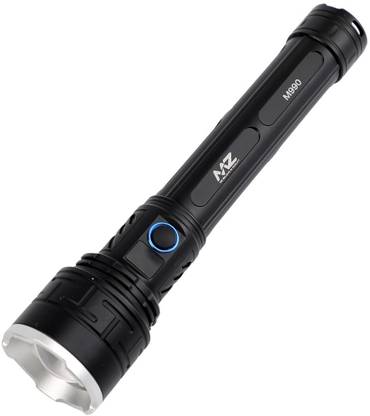 MZ M990 (RECHARGEABLE LED METAL TORCH) Zoomable 300W with 5200mAh Battery Torch