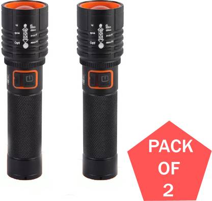 Care 4 ABS Plastic Rechargeable Torch Light With Multiple light Modes For home Torch