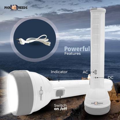 Pick Ur Needs Home Emergency 2 In 1 Rechargeable Long Range 50W+Tube LED Search Torch Light Torch