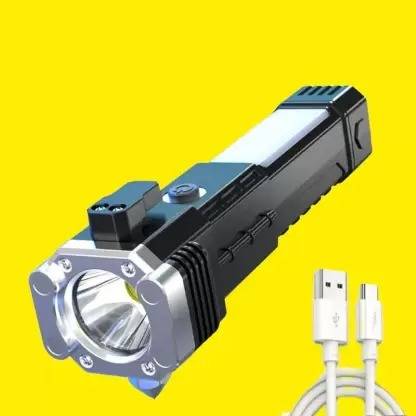 BSVR 4Modes LED Torch+Hammer+Seat Belt Cutter+Power Bank 168 12 hrs Torch Emergency Light