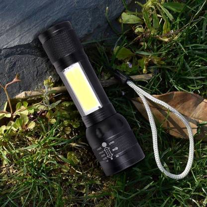 MZ 012 (RECHARGEABLE LED METAL ZOOMABLE TORCH)3 Modes Flashlight Torch