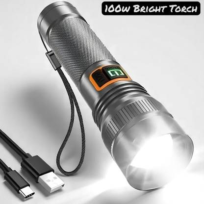Sagaft X292 Rechargeable Powerful Torch – Long Range Beam, Waterproof & Durable Torch