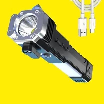 NKL 4Modes LED Torch+Hammer+Seat Belt Cutter+Power Bank 166 12 hrs Torch Emergency Light