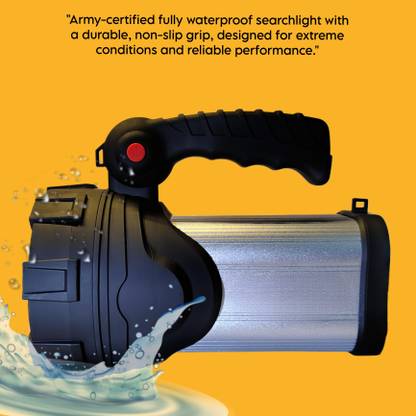 DEGNO LED Ultra Super Search Torch 500w long 30hr Battery backup Super Laser LED Army Torch