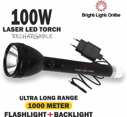 BRIGHT LIGHT ONLITE Waterproof LED 50W Flashlight Torch Emergency Table Lamp LONG Torch