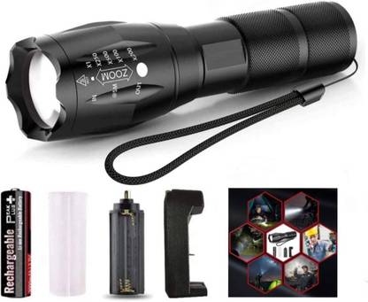 Faux Rabit 5 Modes Portable Bright Waterproof Zoomable Long Range Flashlight Swat Led light Torch