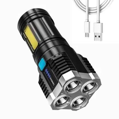 BSVR High quality Super Bright LED Flashlight 4 Lighting Torch High Lumens 80 6 hrs Torch Emergency Light