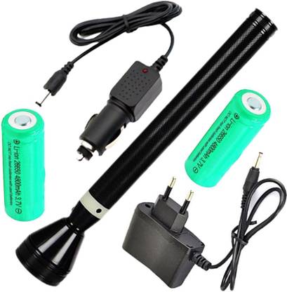 LED FLASHLIGHT Long Range Ultra Bright Focus Torch Light Rechargeable Torch