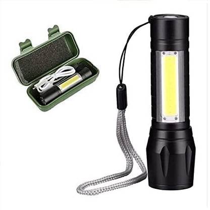 Red-sunset USB Rechargeable Waterproof Battery LED Torch MINI Portable Side Light Flash 5w Torch