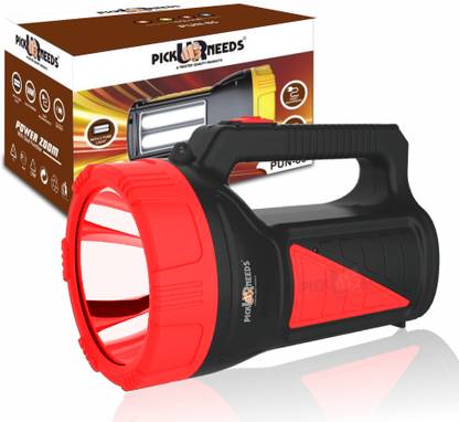 Pick Ur Needs Rechargeable 50W 2 In 1 Long Range Torch Light With Side Extra Bright Tube LED 5 hrs Torch Emergency Light