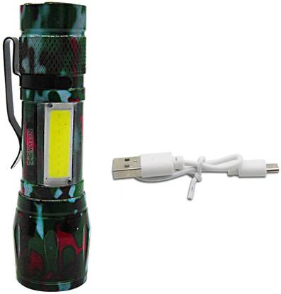 Waken LED Pocket Torch Light Rechargeable Zoom Adjustable Beam Waterproof Tracking Torch