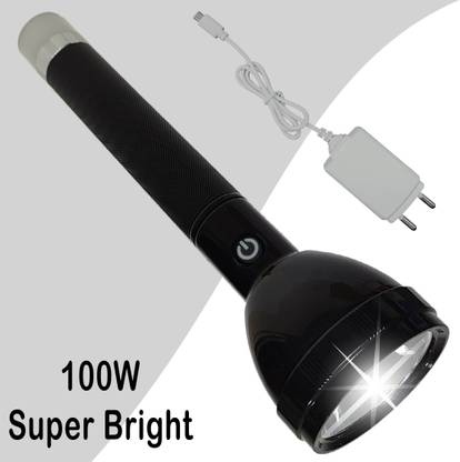 ZFX 1 Km Long Range Led 2 in 1 Torch Light Rechargeable With Dual Lithium Battery Torch