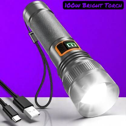 Shamsa X98 Long Lasting Powerful Torch–LED Torch with Waterproof and Shockproof Design Torch