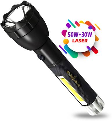 Make Ur Wish Mini Rechargeable Search LED Light Long Range High Power Flashlight Torch