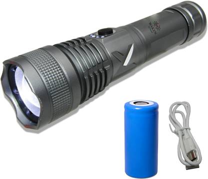 Waken LED Torch Light Focus Zoom Hand Torch 5-Light Modes 4800mAh Waterproof Metal 983 Torch