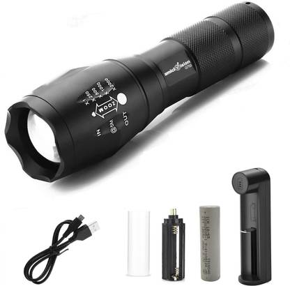 amiciVision Flashlight LED Tactical Best T6 G700 Water Resistance 5 Modes Adjustable Focus Torch