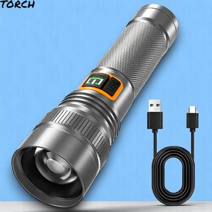 3BAAN A322 (ZOOMABLE LED Metal Torch) 4 Modes Flashlight, Super Bright Torch