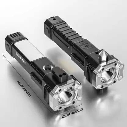 BSVR 4Modes LED Torch+Hammer+Power Bank 1207 12 hrs Torch Emergency Light