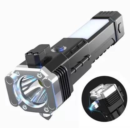 NKPR 4Modes LED Torch+Hammer+Seat Belt Cutter+Power Bank 247 12 hrs Torch Emergency Light