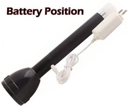 RP High Power Long Life Flashlight - Rechargeable And Two Bulb LED Torch Torch