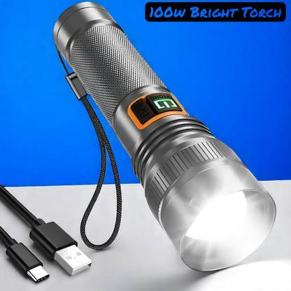 Stybits X76 High Power Rechargeable Torch – Rugged LED Torch for Home and Travel Torch