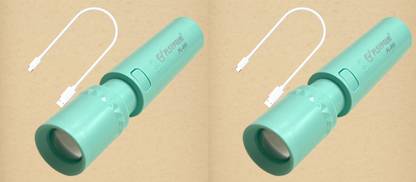 CTB PLSUPREME 2PC mini pocket rechargeable torch light with 3 different modes|LED Torch light Torch
