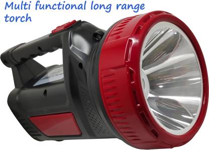 shoptric 60 watt rechargeable torch light long range 1 km with multi functional dual mode Torch