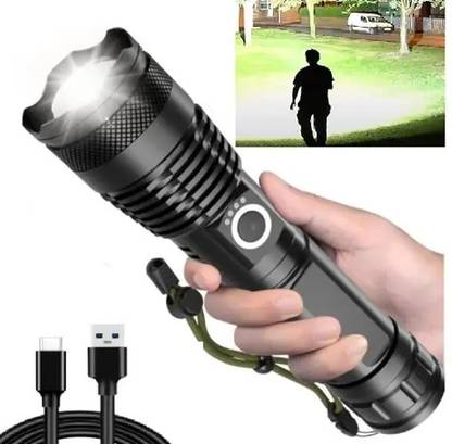 Aubade M376 (ZOOMABLE LED Metal Torch) Rechargeable, High Power Led Long Range Torch
