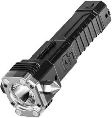 NKPR 4Modes LED Torch+Hammer+Seat Belt Cutter+Power Bank 192 12 hrs Torch Emergency Light
