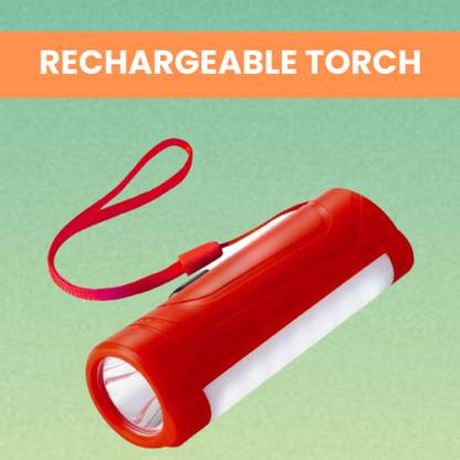 CLAIRBELL USB Rechargeable LED (Torch Light) with COBB Light and Long Life BatteryL252 Torch