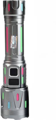 MZ M292 (LED RECHARGEABLE METAL TORCH) Zoomable 200W with 3 Modes & 5500mAh Battery Torch