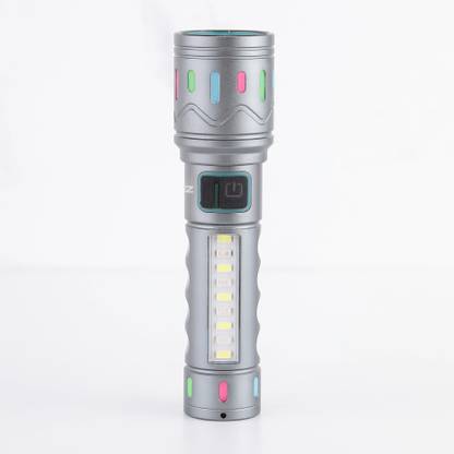 MZ M036C-(Metal Zoomable LED Torch)-Super Bright 80W LED Light, 5 Modes Flashlight Torch