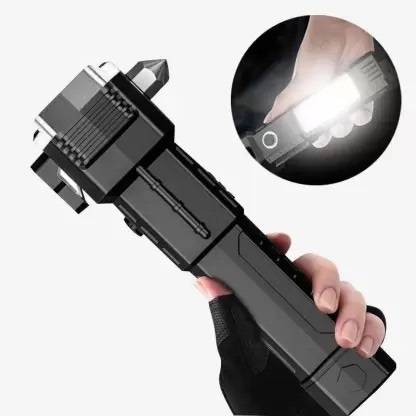 NKL 4Modes LED Torch+Hammer+Seat Belt Cutter+Power Bank 185 12 hrs Torch Emergency Light
