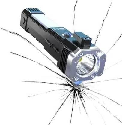 NKL 4Modes LED Torch+Hammer+Seat Belt Cutter+Power Bank 243 12 hrs Torch Emergency Light