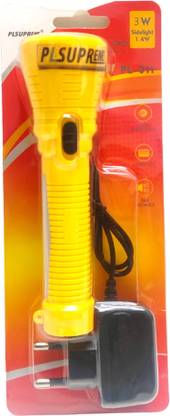 PLSUPREME ®Premium Quality PL-011 3W LED Mini Torch Light|Rechargeable Torch Light Torch
