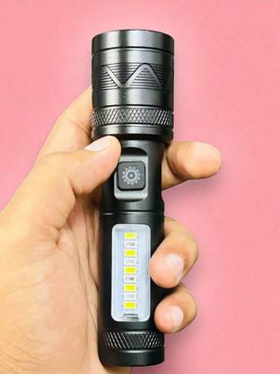 Stybits X498 (ZOOMABLE METAL LED TORCH) 3 Modes Flashlight, Super Bright Torch