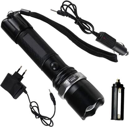 LED FLASHLIGHT New High Power Zoomable Rechargeable 3 Modes 600 Metar LED Flash Light Torch