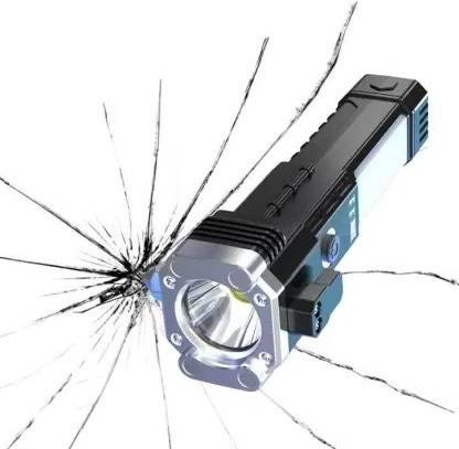 NKL 4Modes LED Torch+Hammer+Seat Belt Cutter+Power Bank 245 12 hrs Torch Emergency Light