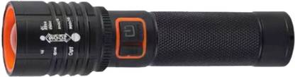 MZ M932-RECHARGEABLE LED METAL TORCH-Zoomable 80W Power with 1500mAh Battery Torch