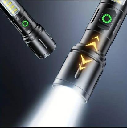 FINARO Metal Led Torch Light Long Range 1000 Meter 1 Km High Power Zoomable Torch