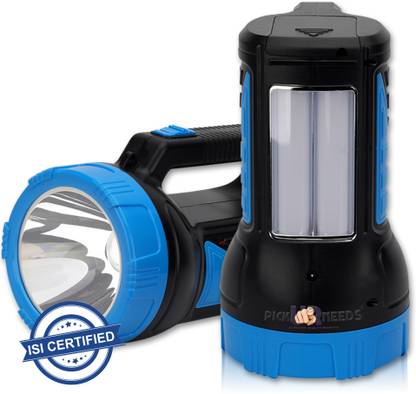 Pick Ur Needs 2 In 1 Rechargeable Long Range Search Torch Light With Side Tube Torch