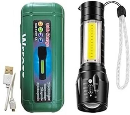 Zeno volt Mini Torch Rechargeable LED Flashlights Powerful Tactical Flashlights, 2 Modes, Torch