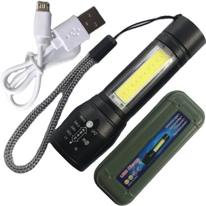 ssmall sun COB Ultra Bright Long Range Mini Waterproof LED Torch Rechargeable Flashlight Torch