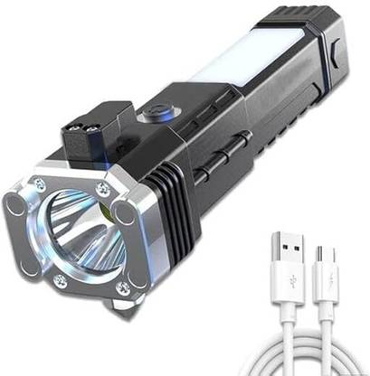 Xpert Portable Rechargeable LED Torch Light I Flashlight Long Distance with Power Bank Torch