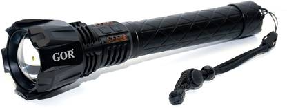 GOR Radiant XHP160 LED Flashlight– 4000 LM,Telescopic Zoom, Waterproof, Rechargeable Torch