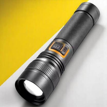 Shamsa X381 (ZOOMABLE METAL)5 Modes Flashlight, Super Bright Cree T6 LED Light Torch Torch