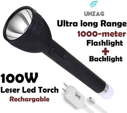 UNZAG High Professional Strong:Metal_Body Low Power Consumption Bright Led Torch